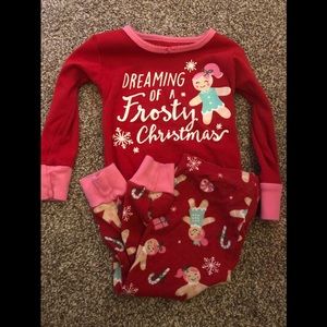 Carters 12mo. “Dreaming of Frosty Christmas” 2pc